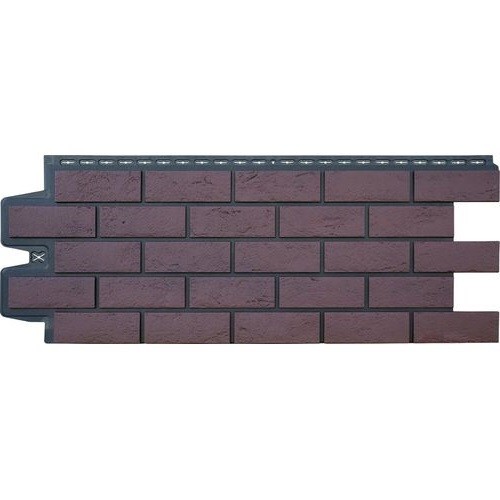 Фасадная панель Grand Line Состаренный кирпич Элит каштан, ШОВ черный купить в Александрове