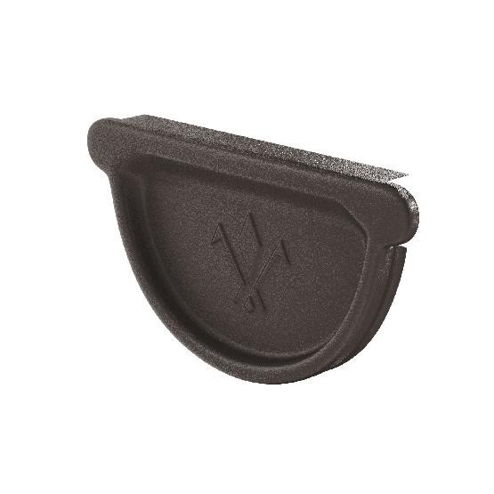 Водосток Aquasistem, Система 125x90 - Заглушка универсальная с резиновым уплотнителем RR 32 Тёмно-коричневый matt купить в Александрове