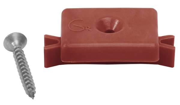 Пластиковая клипса с саморезом, Grinder шовный монтаж 5 mm красный купить в Александрове