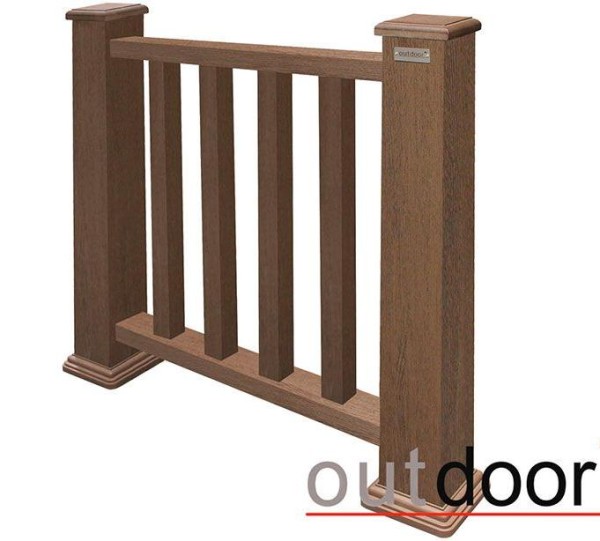 Ограждение из ДПК Outdoor Классик 3D STORM коричневый микс купить в Александрове