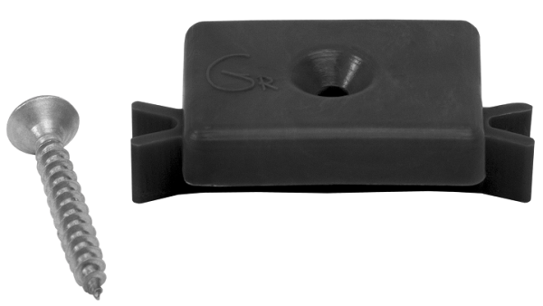 Пластиковая клипса с саморезом, Grinder шовный монтаж 5 mm чёрный купить в Александрове