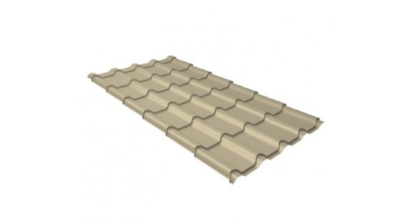 Металлочерепица камея 0,5 Satin RAL 1015 светлая слоновая кость купить в Александрове