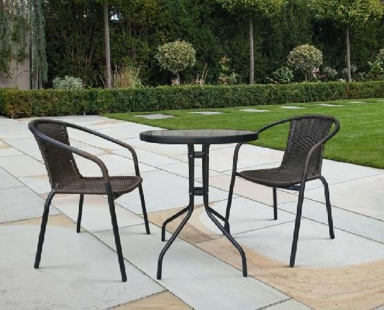 Комплект плетеной мебели AFINA из иск. ротанга Асоль-LR02 LRC-02/LRT-02-D60 Dark Brown купить в Александрове