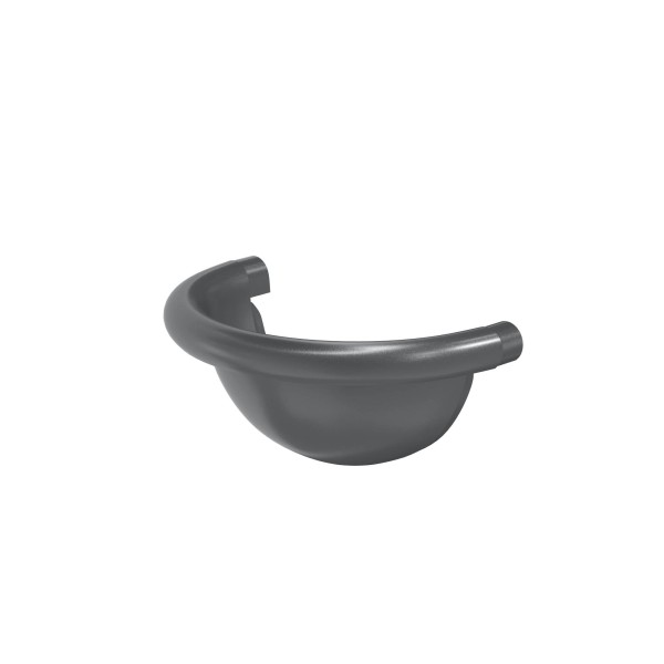 Водосток Aquasistem, система 150x100 - Заглушка желоба полукруглая RR 23 Маренго купить в Александрове