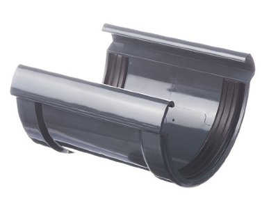 Соединитель желоба Docke Lux ПВХ - Графит