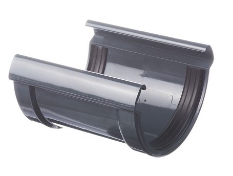 Соединитель желоба Docke Lux ПВХ - Графит купить в Александрове