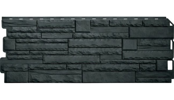 Фасадная панель Альта-Профиль Скалистый камень ЭКО Графит купить в Александрове