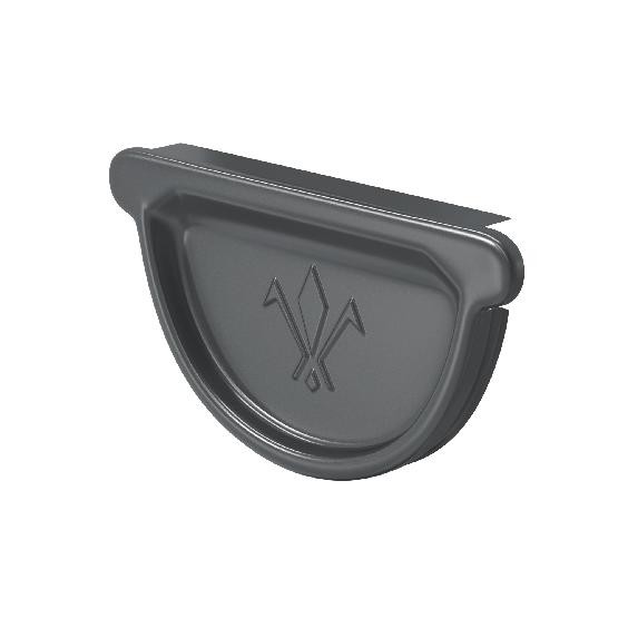 Водосток Aquasistem, система 125x90 -  Заглушка универсальная с резиновым уплотнителем RAL 7024 Тёмно-серый купить в Александрове