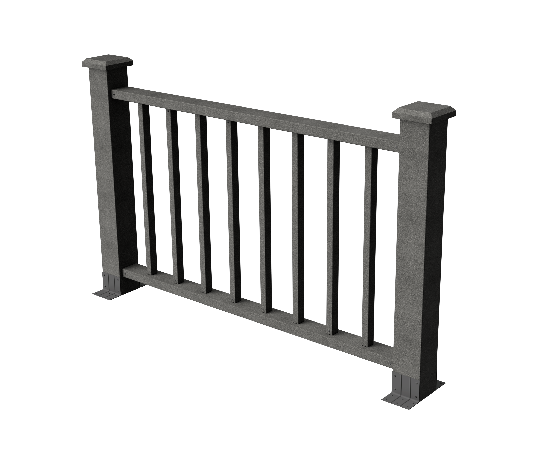 Ограждения декоративное ДПК GRINDERDECO Альма 1500 со скрытым крепежом серый базальт купить в Александрове