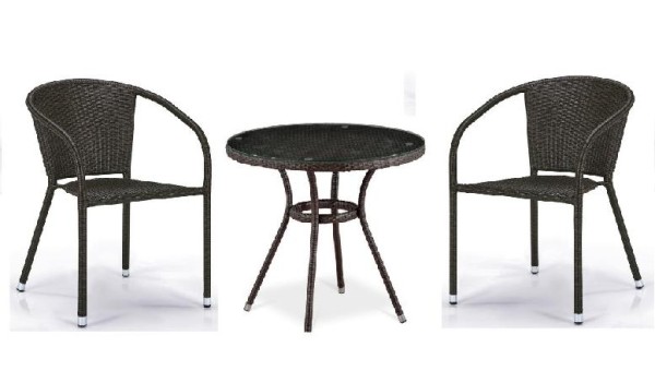 Комплект плетеной мебели AFINA из иск. ротанга Асоль-7 T282ANT/Y137C-W53 Brown 2Pcs купить в Александрове