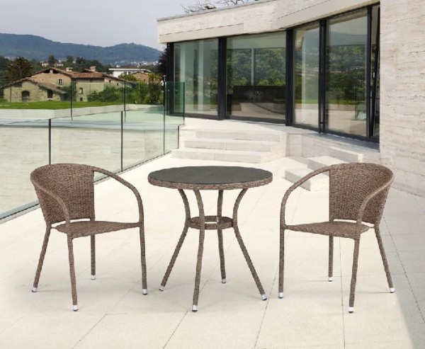 Комплект плетеной мебели AFINA из иск. ротанга T282ANT/Y137C-W56 Light Brown 2Pcs купить в Александрове