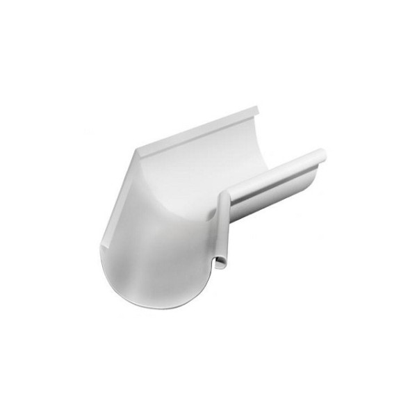 Водосток Grand Line 125x90 – Угол внутренний 135° RAL 9003 купить в Александрове