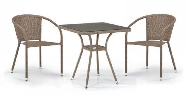 Комплект плетеной мебели AFINA из иск. ротанга T282BNT/Y137C-W56 Light Brown 2Pcs купить в Александрове
