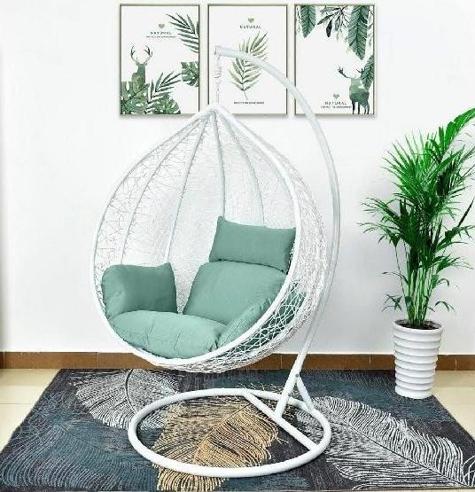 Кресло Подвесное из искусственного ротанга AFM-168A-XL White/Green купить в Александрове