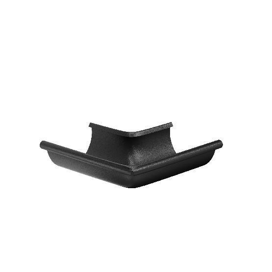 Водосток Aquasistem, система 125x90 - Угол желоба, наружный 90° RAL 9005 Чёрный купить в Александрове