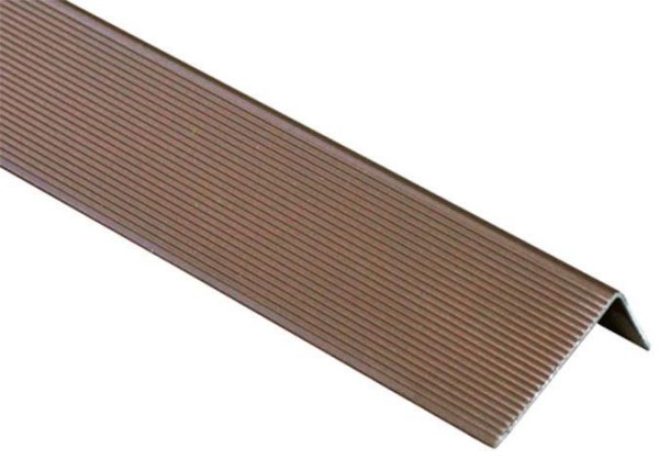 Угол завершающий алюминиевый KRONEX 51,5x30x3000 мм. коричневый купить в Александрове