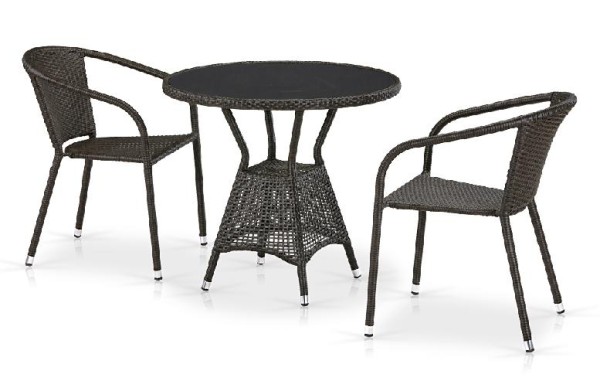 Комплект плетеной мебели AFINA из иск. ротанга T707ANS/Y137C-W53 Brown 2Pcs купить в Александрове