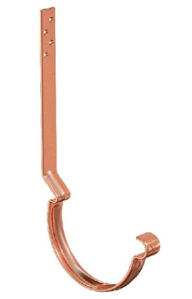 Водосток Aquasistem, система 125x90 - Крюк крепления желоба удлиненный (усиленный) Медь купить в Александрове