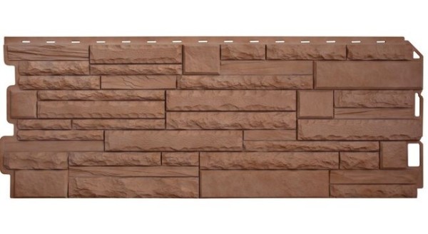 Фасадная панель Альта-Профиль Скалистый камень ЭКО Терракотовый купить в Александрове