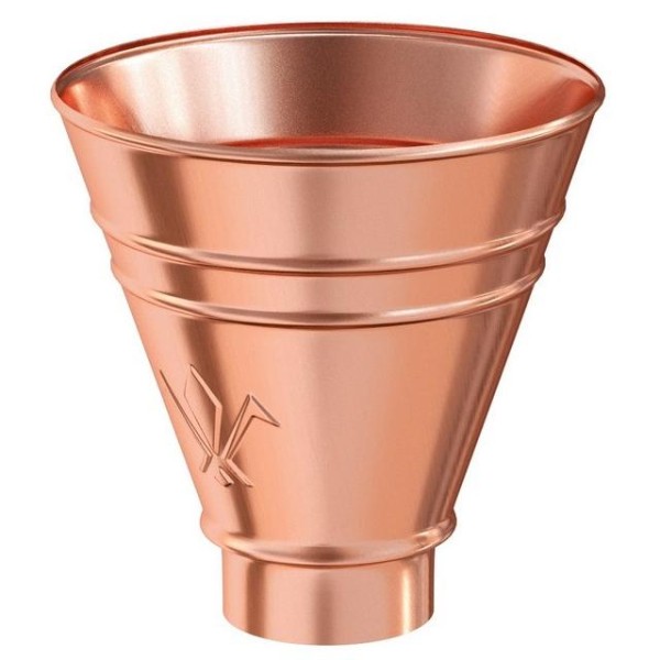 Водосток Aquasistem, система 125x90 - Воронка водосборная круглая Медь купить в Александрове