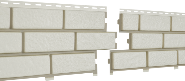 Фасадная панель Ю-Пласт Стоун Хаус Кирпич с декорированным швом Белый купить в Александрове