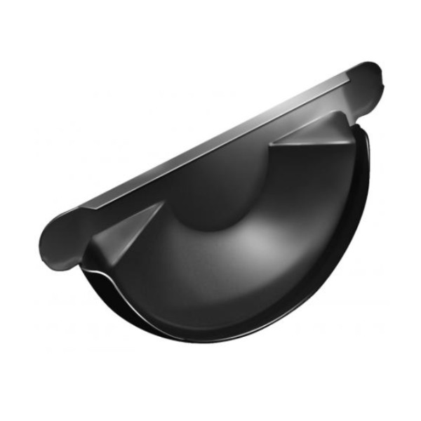 Водосток Grand Line 125x90 – Заглушка желоба RAL 9005 купить в Александрове