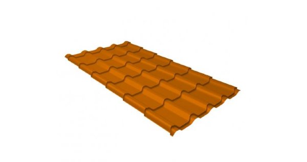 Металлочерепица камея 0,45 PE RAL 2004 оранжевый купить в Александрове