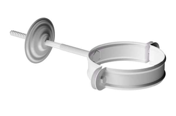 Хомут трубы D90 Döcke STAL PREMIUM Пломбир, (RAL 9010) купить в Александрове