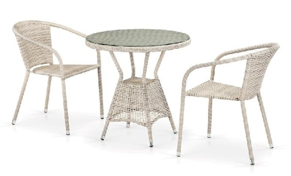 Комплект плетеной мебели AFINA из иск. ротанга T705ANT/Y137C-W85 Latte 2Pcs купить в Александрове