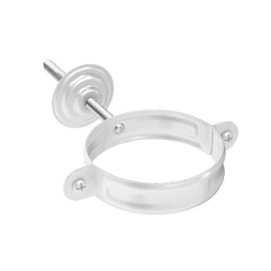 Водосток Aquasistem, система 150/100 - Комплект крепления трубы RAL 9003 Белый купить в Александрове