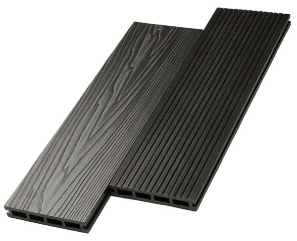 Террасная доска ДПК NanoWood двусторонняя New 3D тиснение + вельвет Графит купить в Александрове