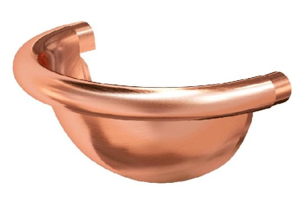 Водосток Aquasistem, система 150/100 - Заглушка желоба полукруглая медная купить в Александрове