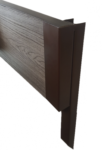 Угловой элемент металлический для досок грядок из ДПК 150мм Коричневый купить в Александрове