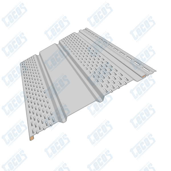 Софит к сайдингу ПЕРФОРАЦИЯ ПО БОКАМ TECOS БЕЛЫЙ купить в Александрове