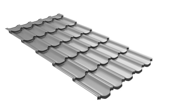 Металлочерепица квинта плюс с 3D резом 0,5 Satin RAL 7004 сигнальный серый купить в Александрове