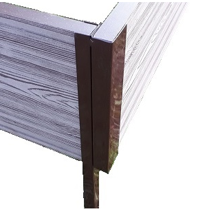 Угловой элемент металлический для досок грядок из ДПК 300мм Коричневый купить в Александрове