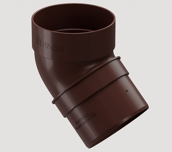 Колено 45˚ПВХ Docke STANDART Тёмно-коричневый купить в Александрове
