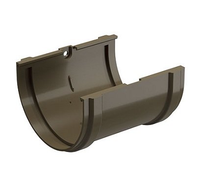 Соединитель желоба Docke Premium ПВХ - Каштан купить в Александрове