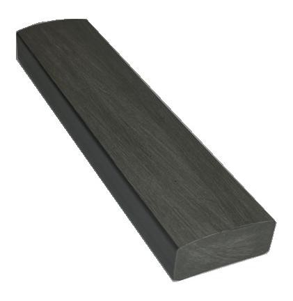 Лавочный брус Ecodecking Некст полнотелый брашированный 70х35 графит (под заказ) купить в Александрове