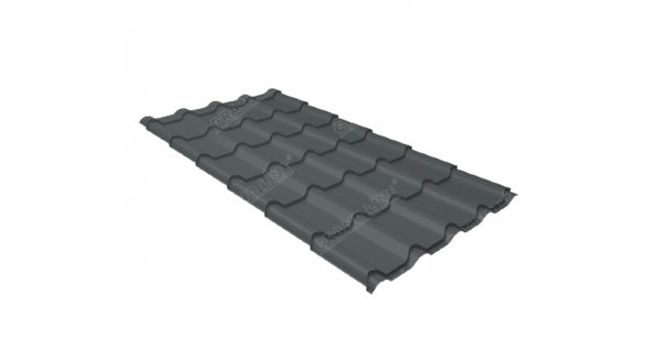 Металлочерепица камея 0,45 PE RAL 7005 мышино-серый купить в Александрове