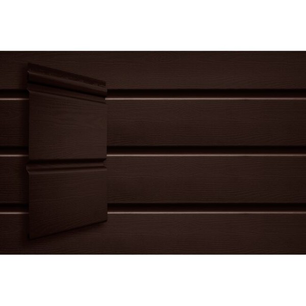 Виниловый сайдинг Grand Line Double-Брус Тёмный Дуб купить в Александрове