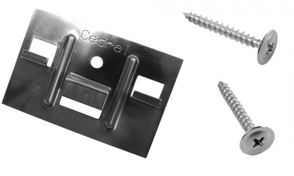 КЛЯММЕР + САМОРЕЗЫ 3,9Х30ММ ДЛЯ CEDRAL CLICK 250 ШТ (ПО ДЕРЕВУ) купить в Александрове