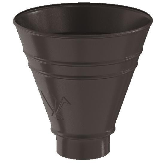 Водосток Aquasistem, система 125x90 - Воронка водосборная круглая RR 32 Тёмно-Коричневый купить в Александрове