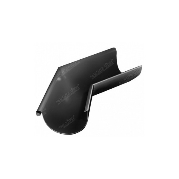 Водосток Grand Line 125x90 – Угол наружный 135° RAL 9005 купить в Александрове