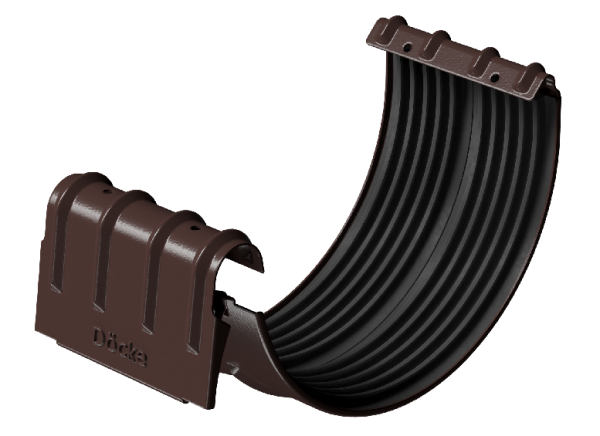 Соединитель желобов D125 Döcke STAL PREMIUM Шоколад, (RAL 8019) купить в Александрове