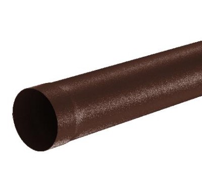 Водосток Aquasistem, Система 150/100 - Труба водосточная 1.00м RAL 8017 Коричневый matt