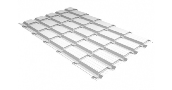 Металлочерепица GL квадро профи 0,45 PE RAL 9003 сигнальный белый купить в Александрове