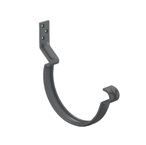 Водосток Aquasistem, система 150/100 - Крюк крепления желоба короткий RAL 7024 Тёмно-серый купить в Александрове