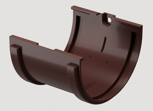 Соединитель желобов ПВХ Docke STANDART Тёмно-коричневый купить в Александрове