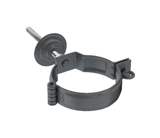 Водосток Aquasistem, Система 150/100 - Декоративный хомут c метизом в сборе RR 23 Маренго matt купить в Александрове